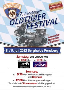27. Penzberger Oldtimer Festival am 8. und 9. Juli 2023